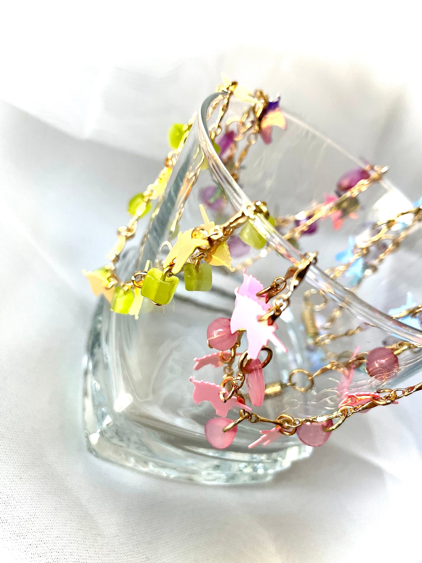 Holographic Unicorn Bracelet Green