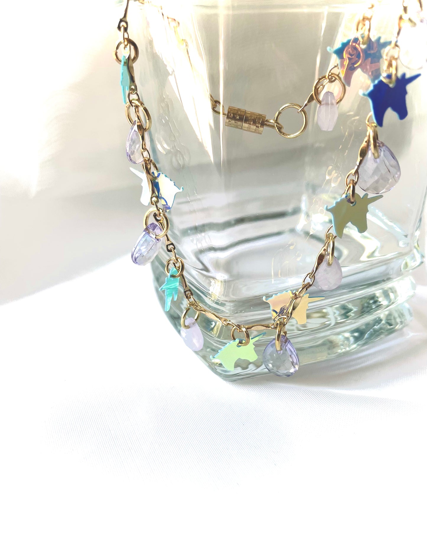 Holographic Unicorn Bracelet Blue