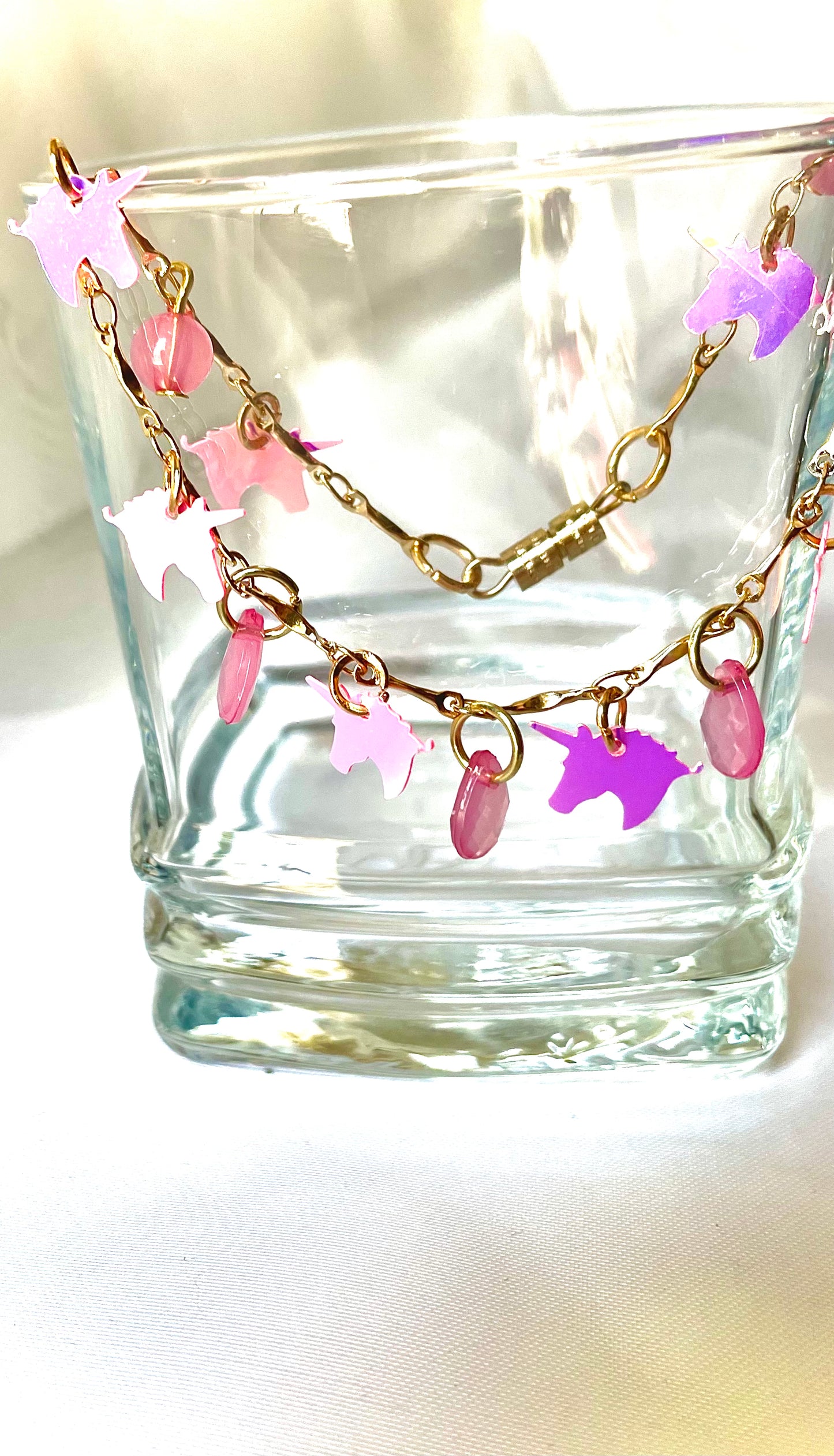 Holographic Unicorn Bracelet Pink